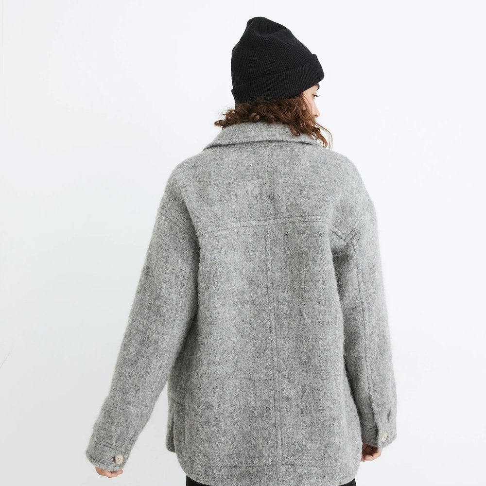 Madewell Grey Walton Shirt Jacket in Small - Picture 3 of 10
